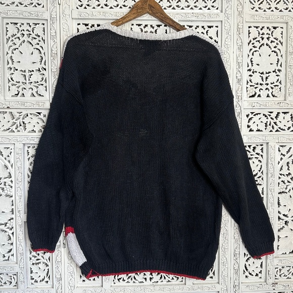 Vintage Christmas Teddy Bear Nutcracker Holiday Chunky Grannycore Sweater Sz L - Picture 4 of 8